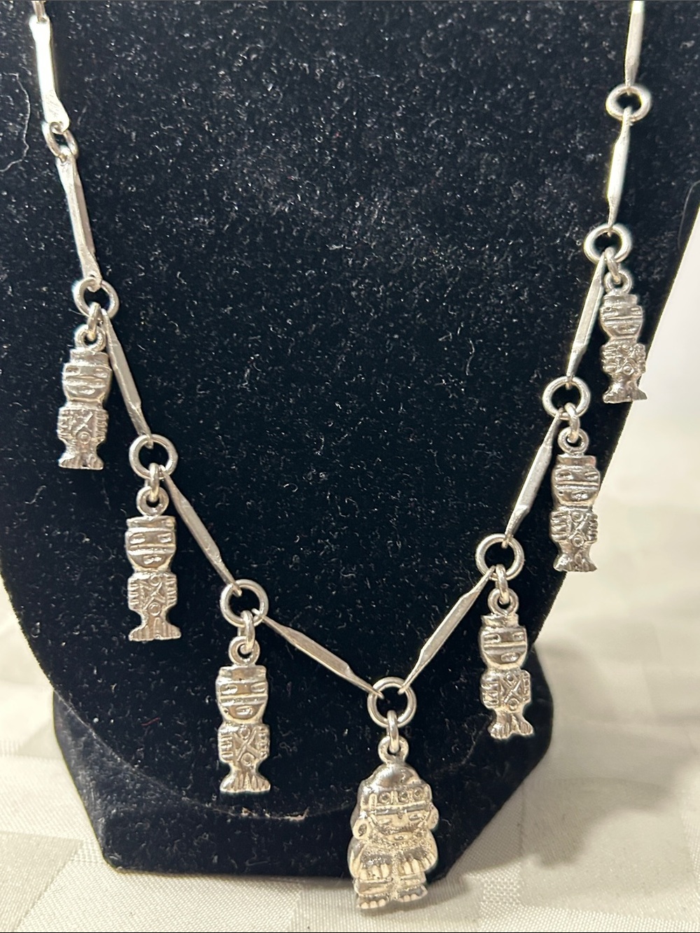 900 Silver Ecuadorian Charm Necklace
22”